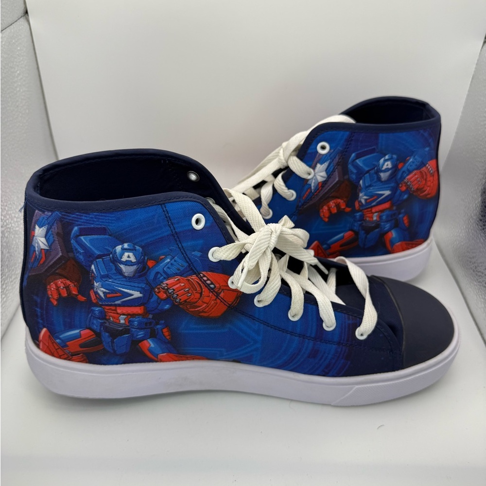 Heelys adult Captain America Sneakers - Blue, Red, and White size 13